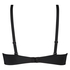 Satin Fleece Non-Padded Underwired Bra, Black