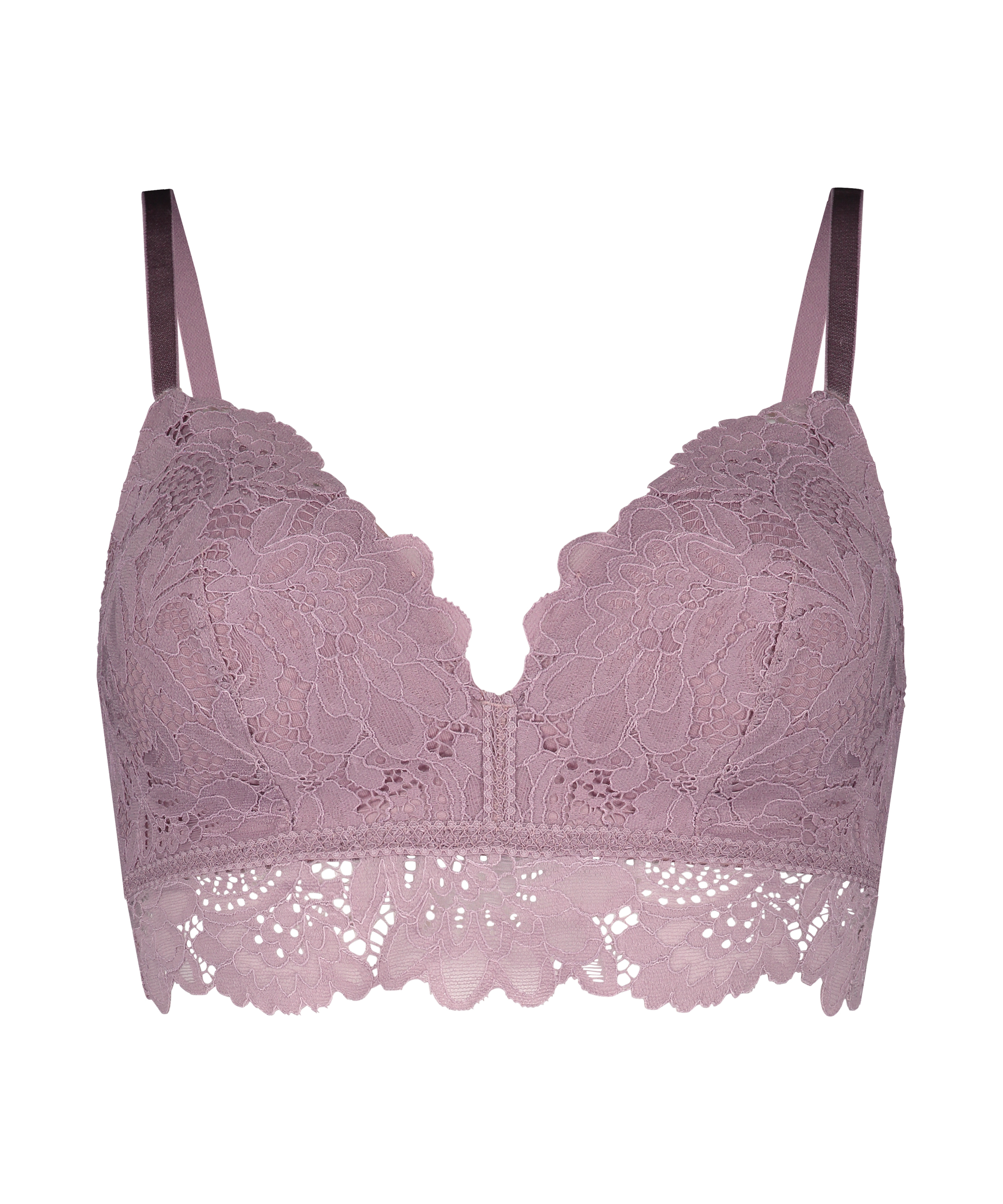 Shiloh Padded Longline Non-Underwired Bra, Purple, main