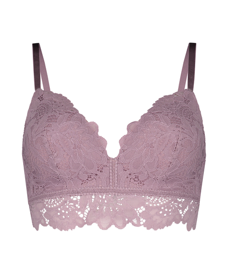 Shiloh Padded Longline Non-Underwired Bra, Purple