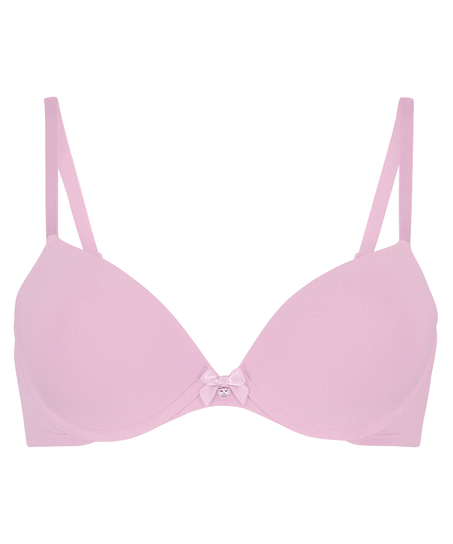 Plunge Padded Underwired Bra, Pink