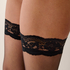 Stay Ups 15 Denier Lace Anti Ladder, Black