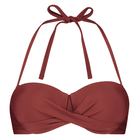 Cali Padded Strapless Underwired Bikini Top Cup E+ Doutzen, Red