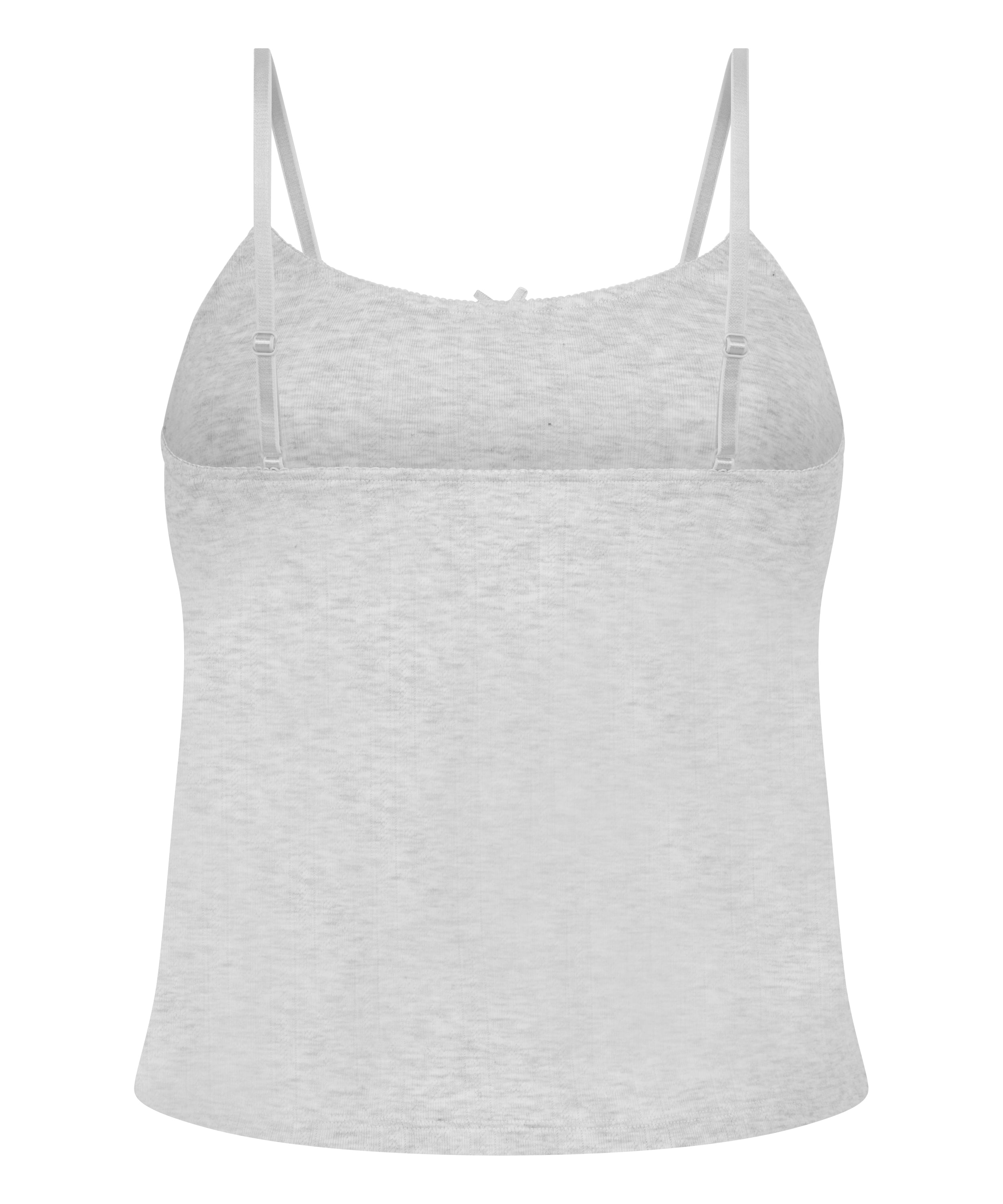 Pointelle Pyjama Top, Gray, main