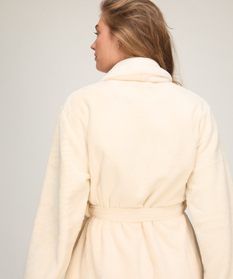 Robe Fluffy Fleece, White