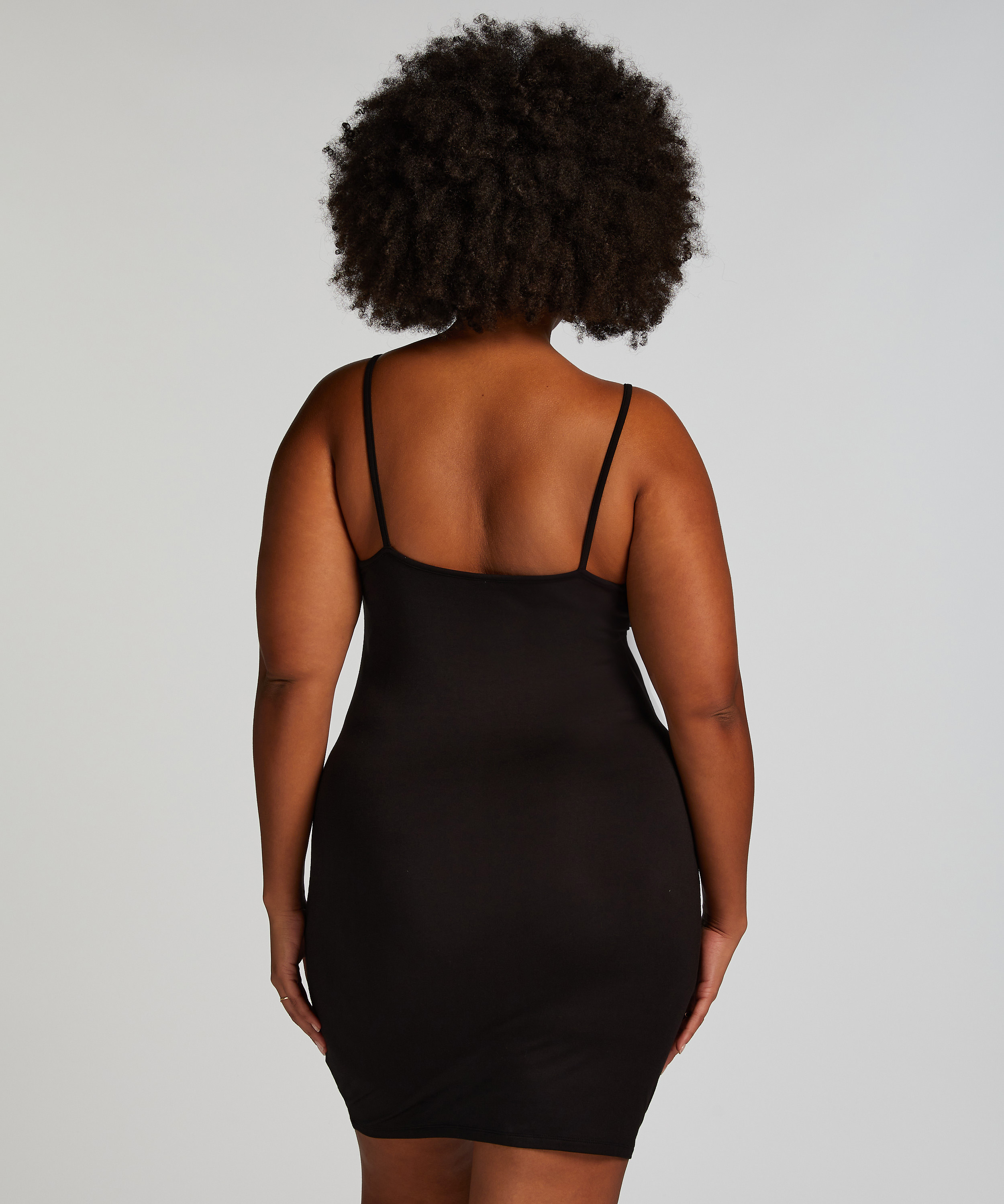 Henley Slipdress, Black, main