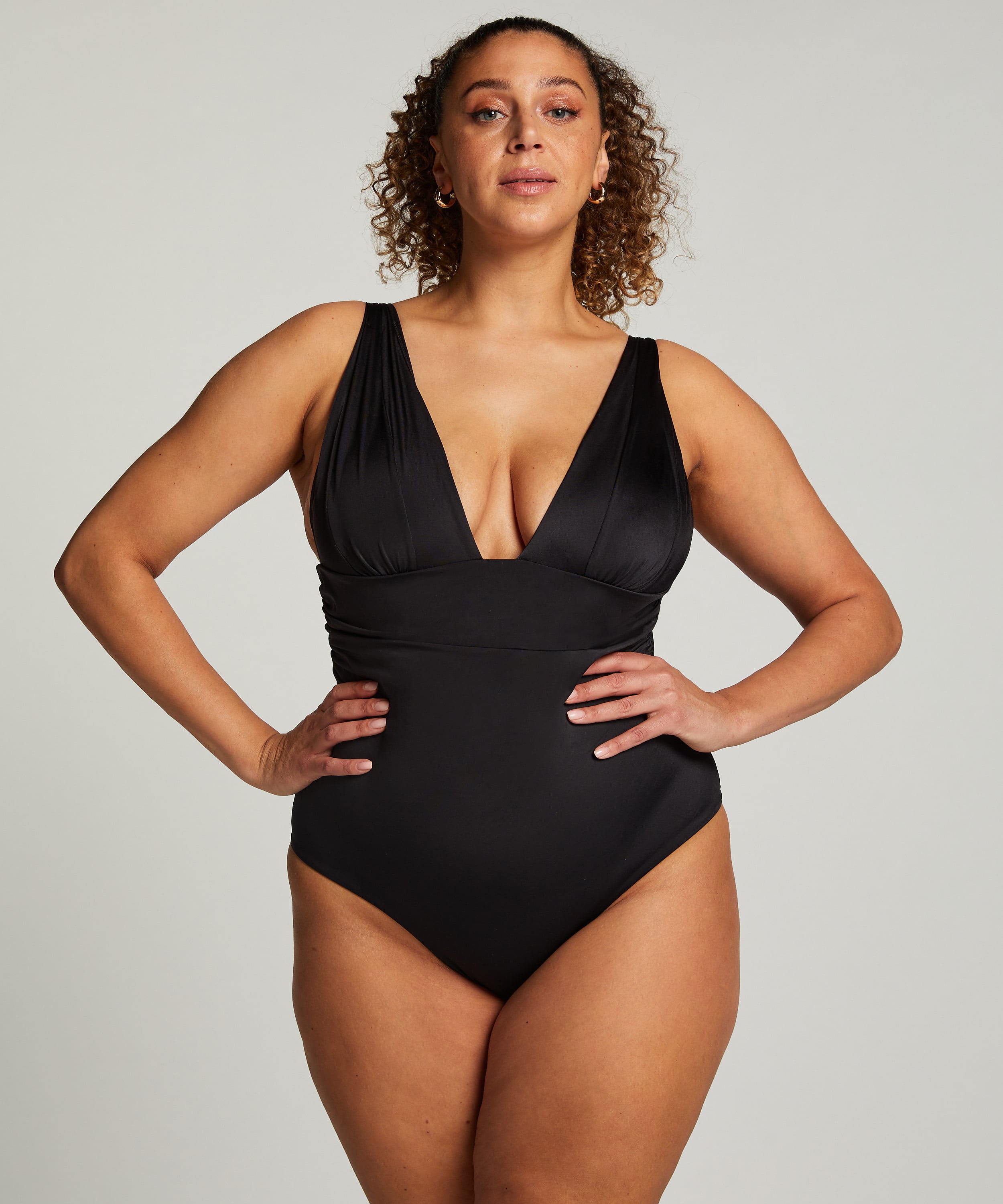 Luxe Shaping Swimsuit, Black, main