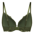 Marine Padded Push-Up Underwired Bra, Green