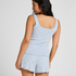 Pointelle Singlet, Blue