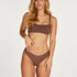 Lace Back Invisible Thong, Brown
