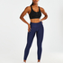HKMX High Waisted Shine Sports leggings, Blue