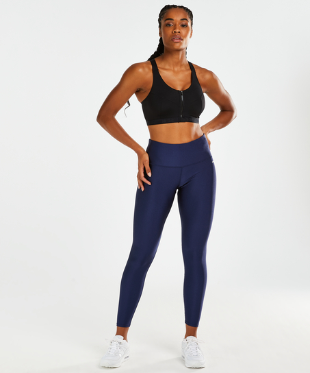 HKMX High Waisted Shine Sports leggings, Blue