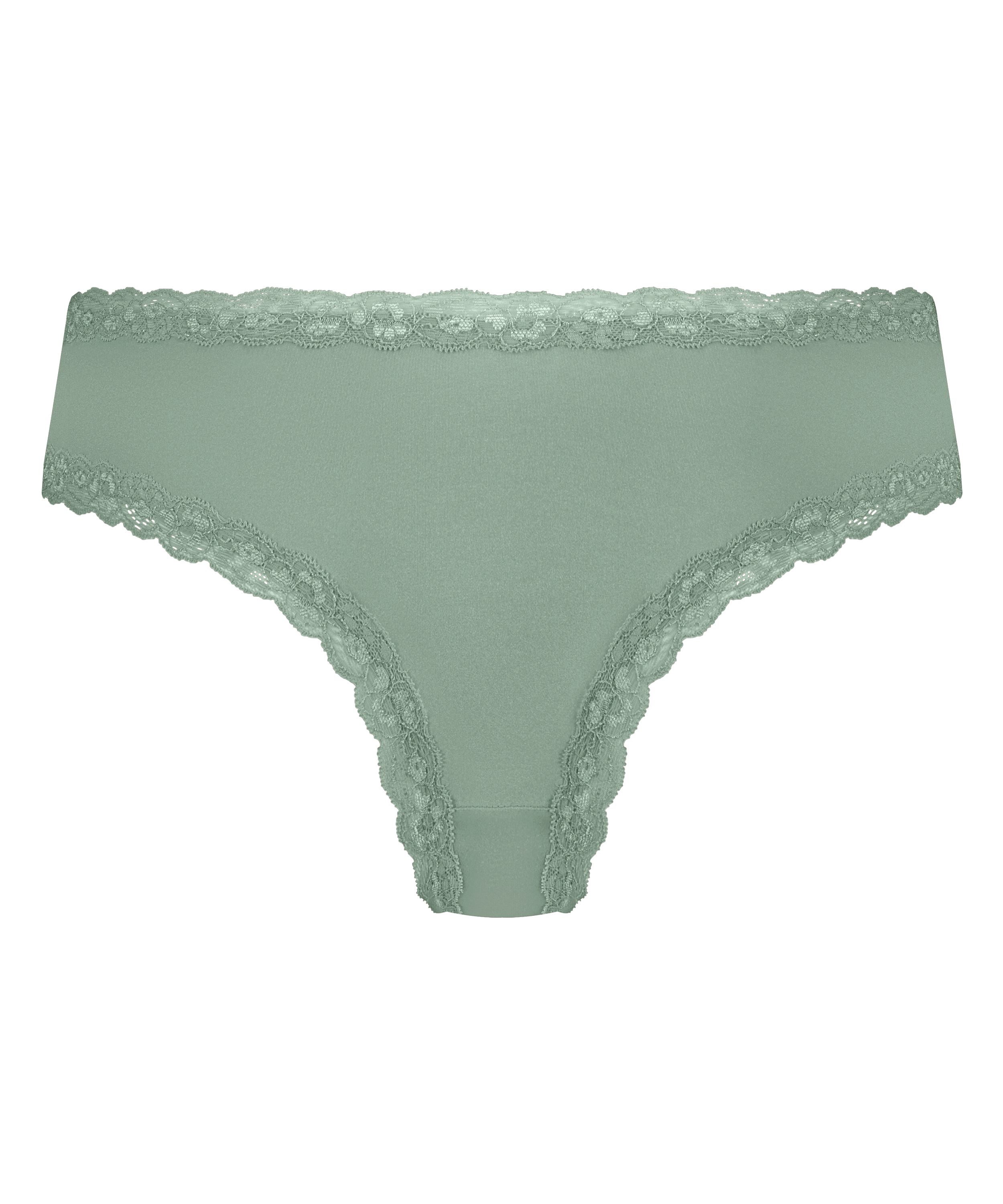 V-shaped Brazilian knickers mesh, Green, main