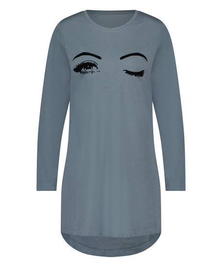 Round Neck Nightshirt, Blue