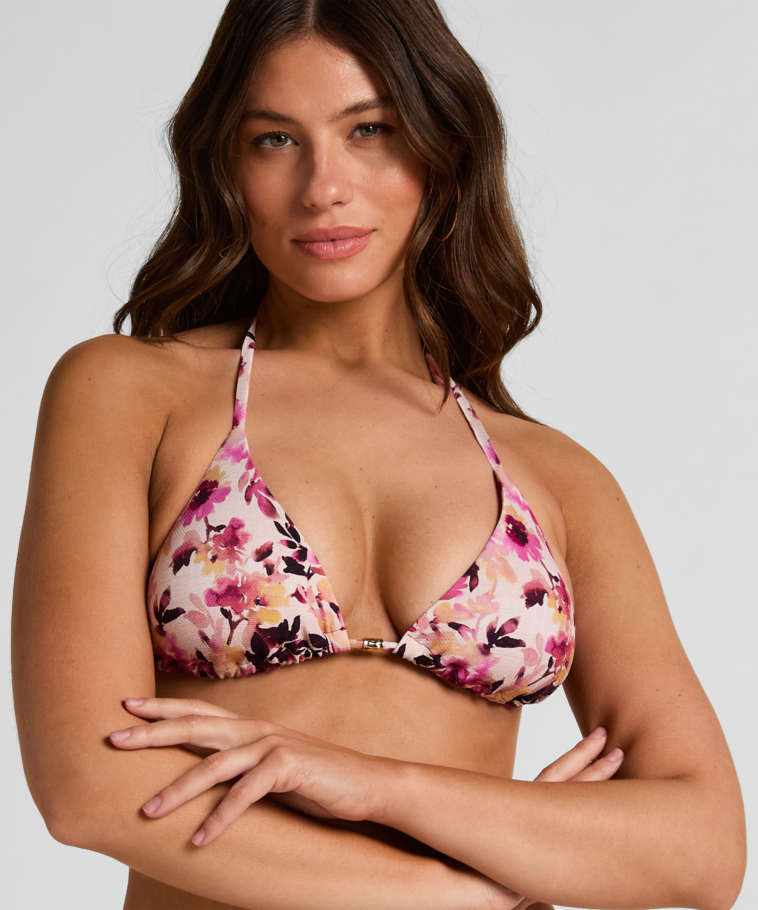 Lagos Triangle Bikini Top, Beige, main