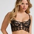 Non-Padded Underwired Longline Bra Bea, Black