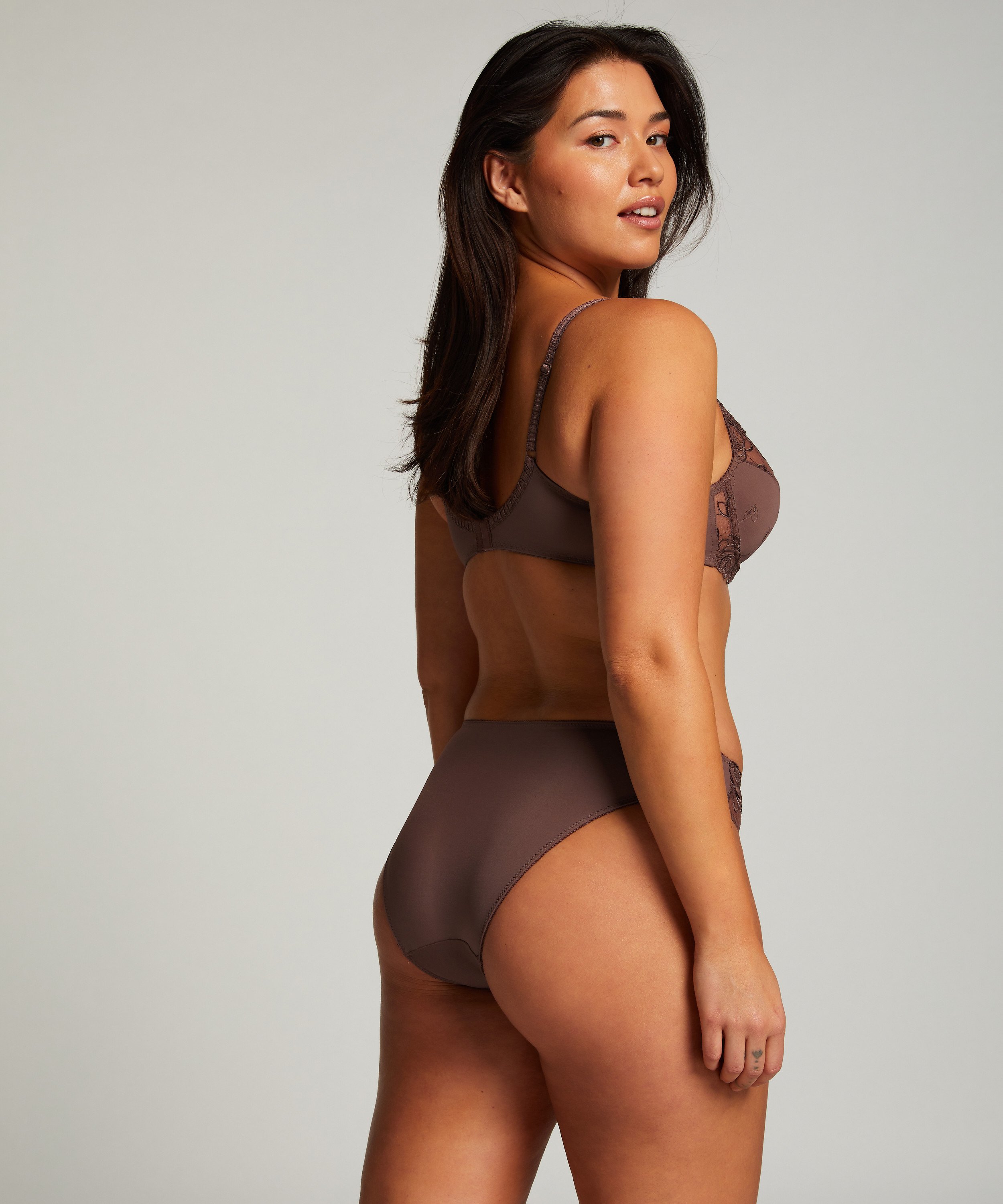 Diva Non-Padded Underwired Bra, Brown, main