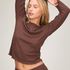 Pyjama Top Pointelle, Brown