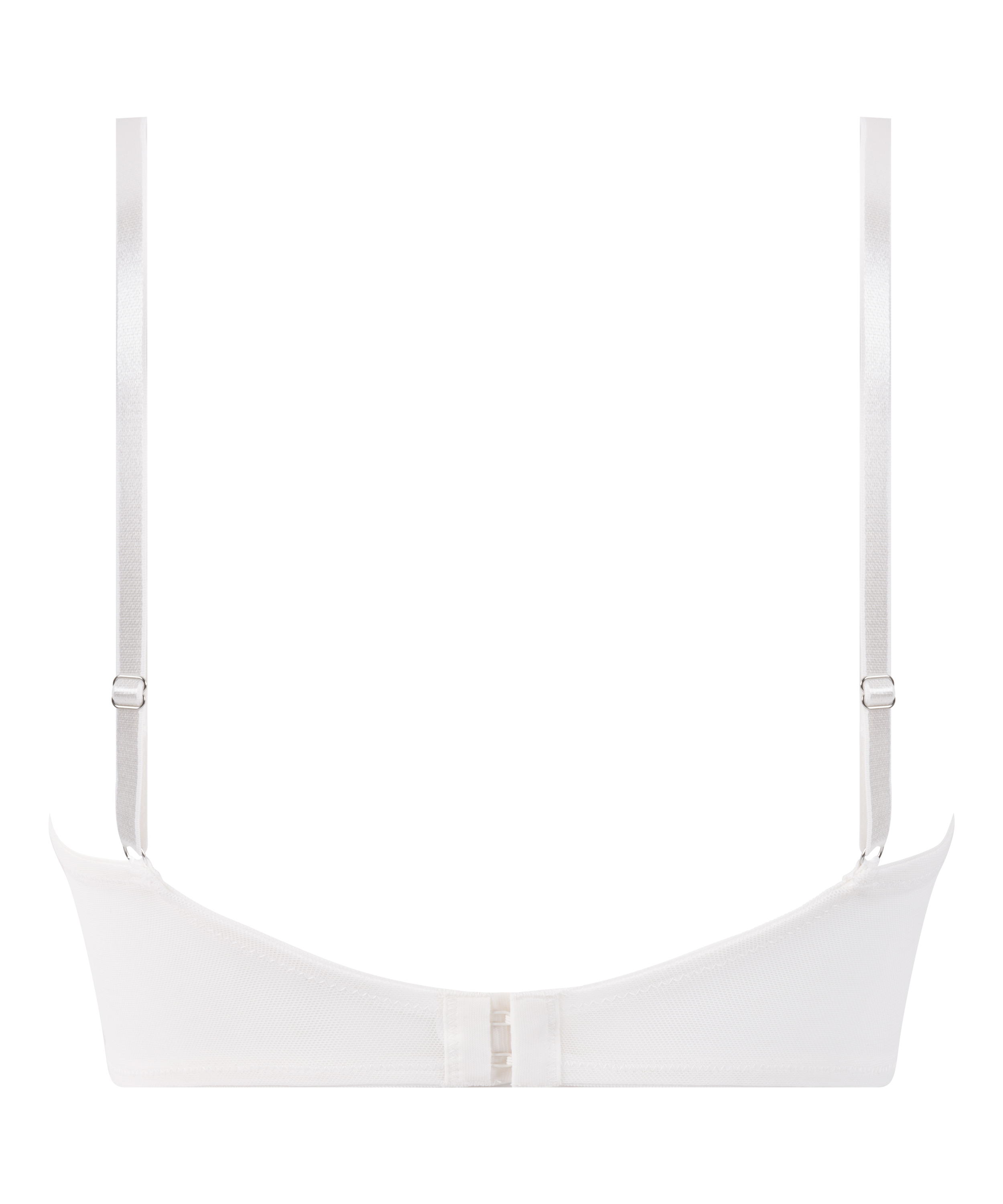 Lauren Padded Underwired Longline Bra, White, main