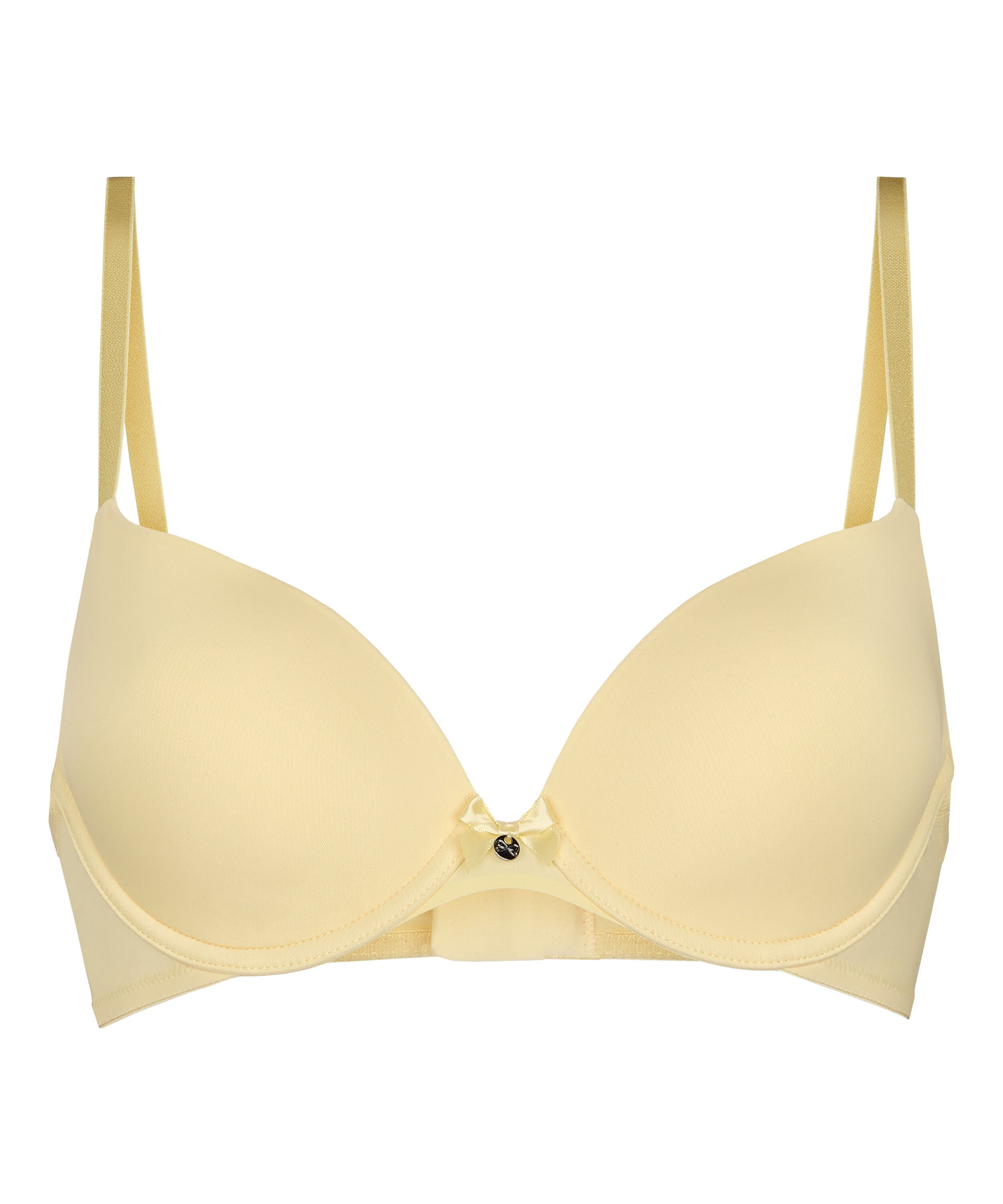 Plunge Padded Underwired Bra, Yellow