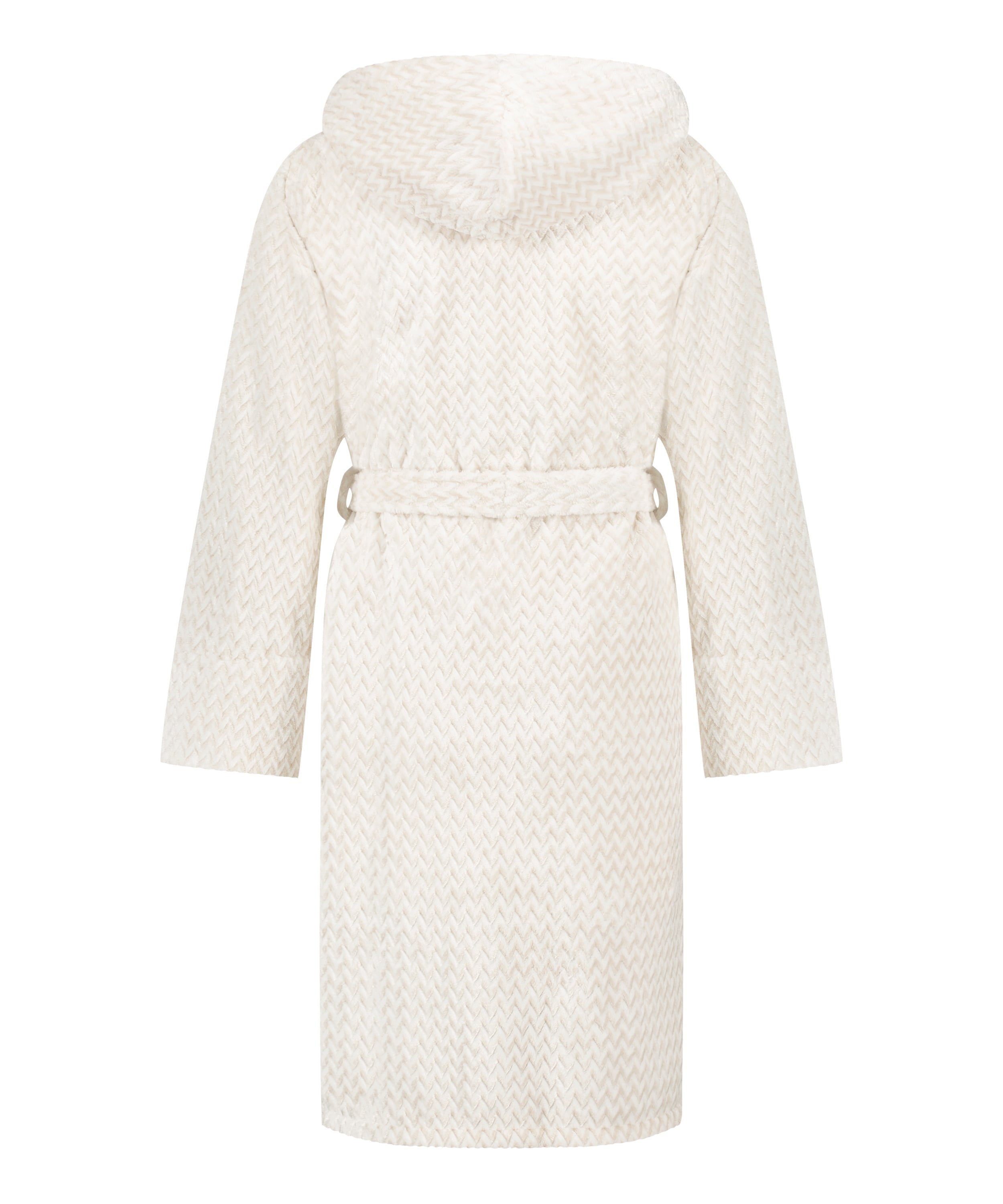 Fleece Bathrobe, Beige, main