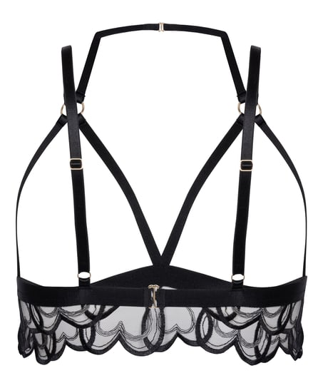 Olivia Open Bralette, Black