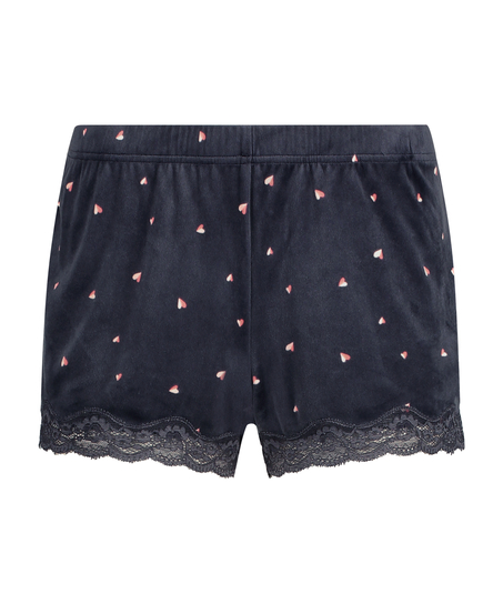 Velvet hearts shorts, Gray