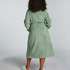 Long Fleece Bathrobe, Green