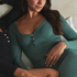 Brushed Short Onesie, Green