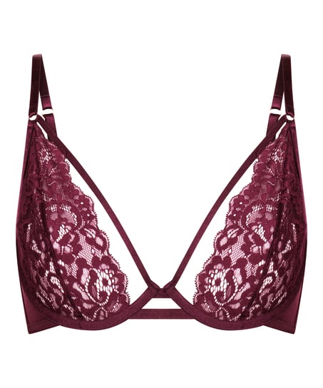 Cinnamon Non-Padded Underwired Bra, Red