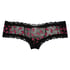 V-shaped Brazilian knickers mesh, Black