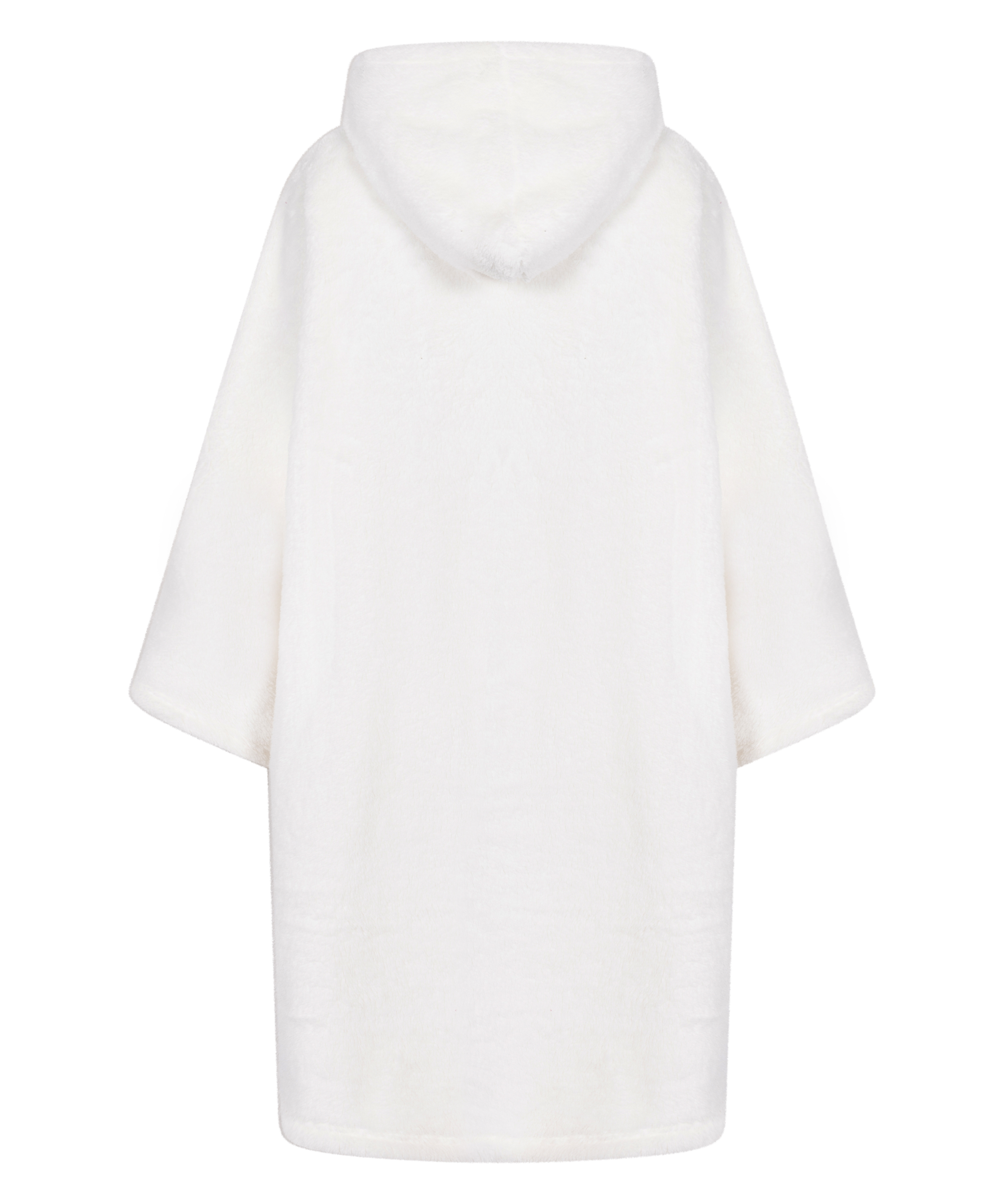 Snuggle Fleece Lounge Dress, White, main