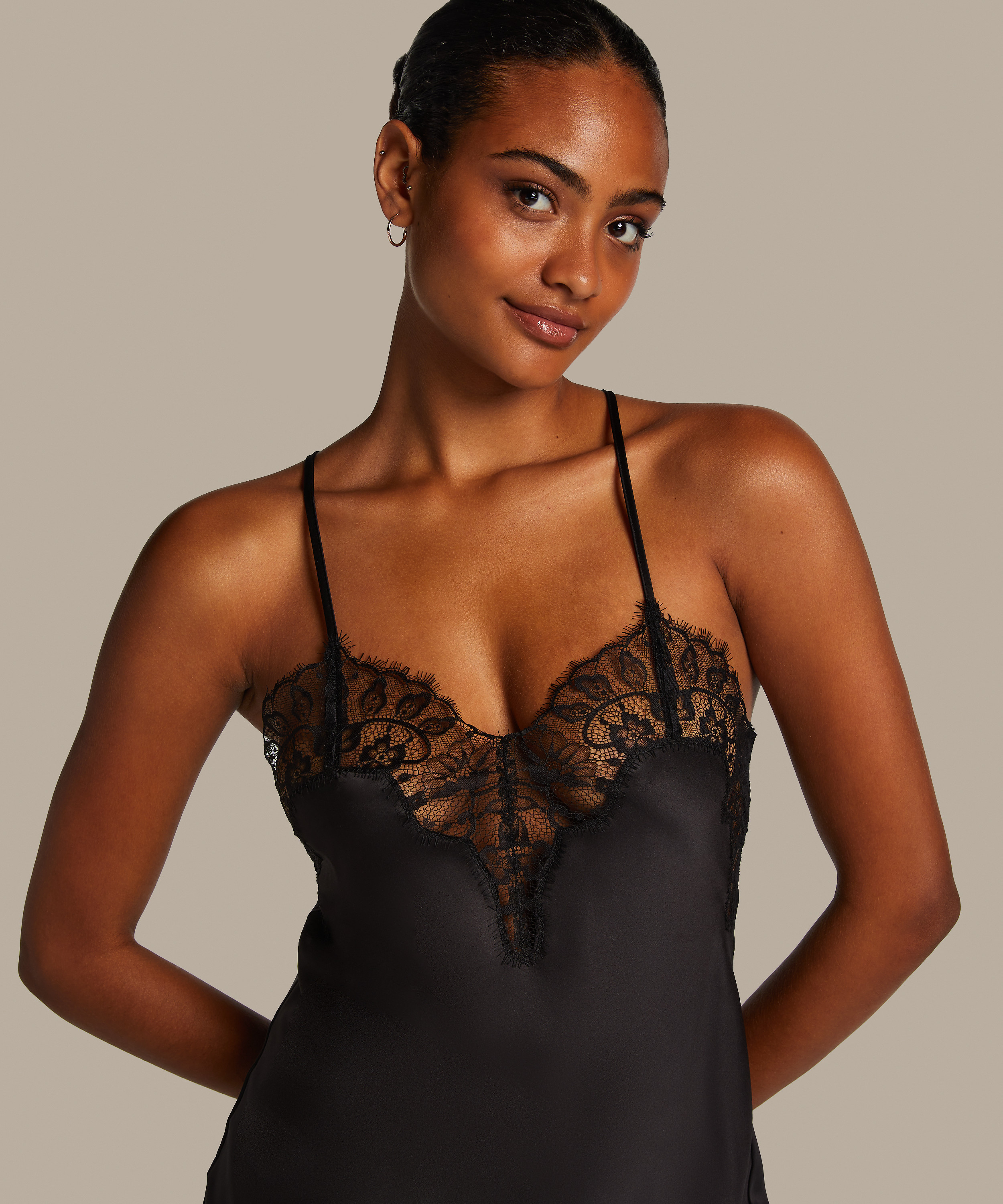 Valerie Slipdress, Black, main