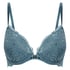 Marine Padded Push-Up Underwired Bra, Blue