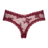 V-shaped Brazilian knickers mesh, Red