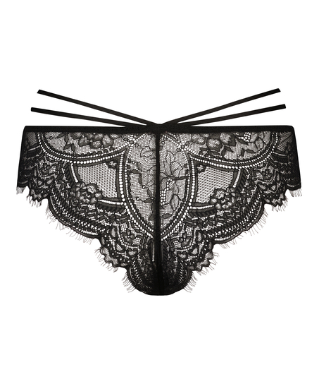 Sian High Cut Brazilian, Black