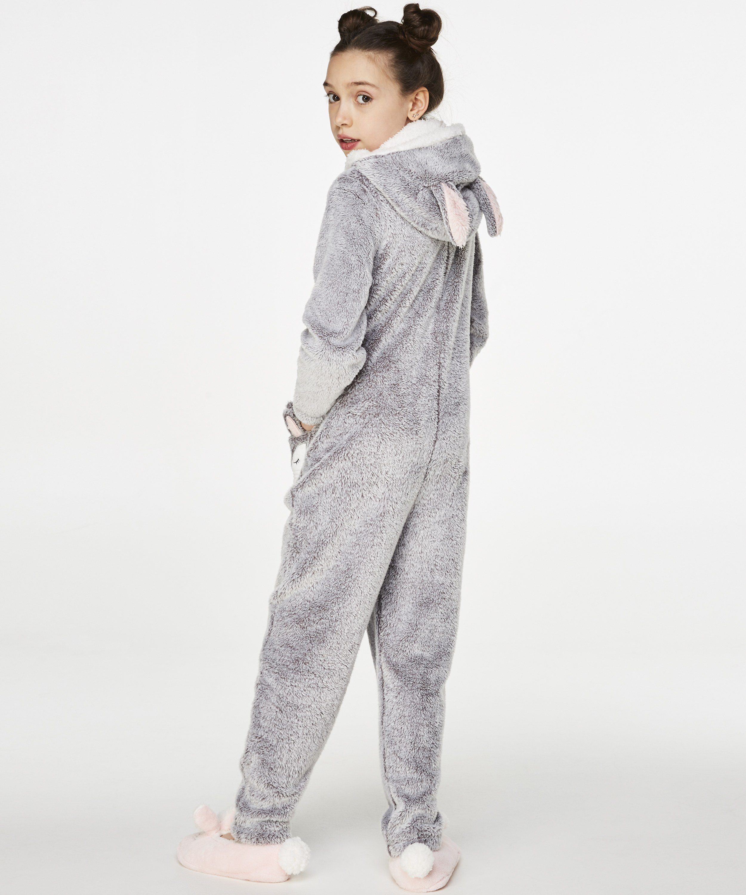 Fleece Onesie Teens, Gray, main