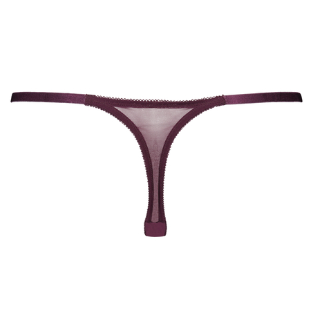 Thong Embroidered, Purple