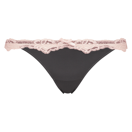 Secret Lace Thong, Gray