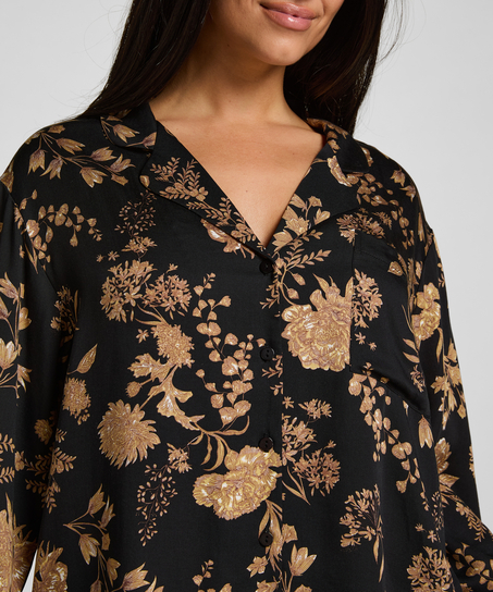 Jacket Woven Print, Black