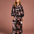 Bloom Satin Kimono, Black
