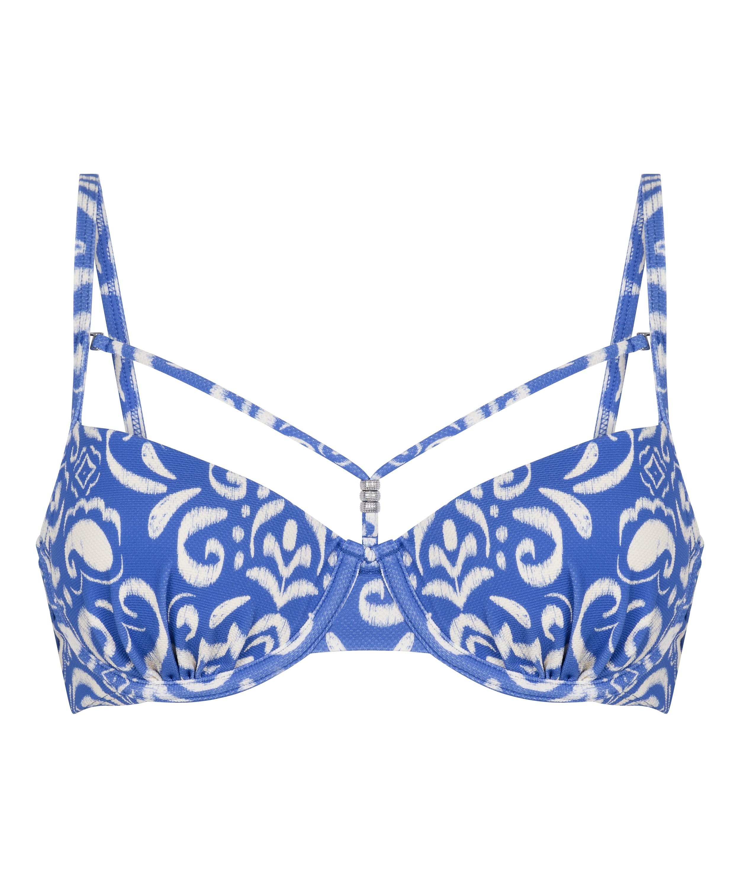 Cancun Padded Bikinitop, Blue, main