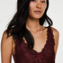 Long slip dress Modal lace, Red