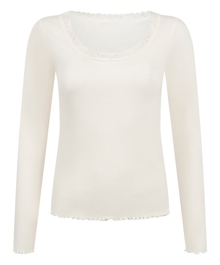 Top Jersey Lace, White