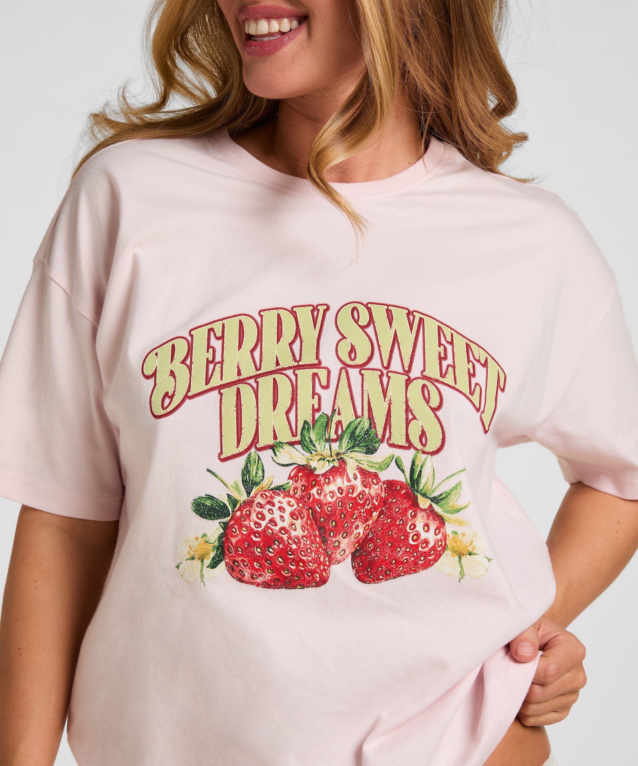 T-shirt with Print, Pink, main