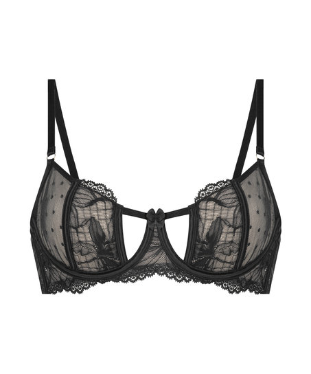 Lulu Non-Padded Underwired Bra, Black