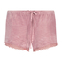 Velvet Lace Shorts, Pink