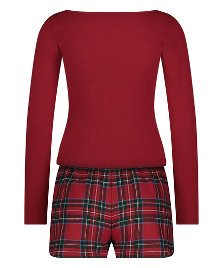 Twill pyjama set, Red