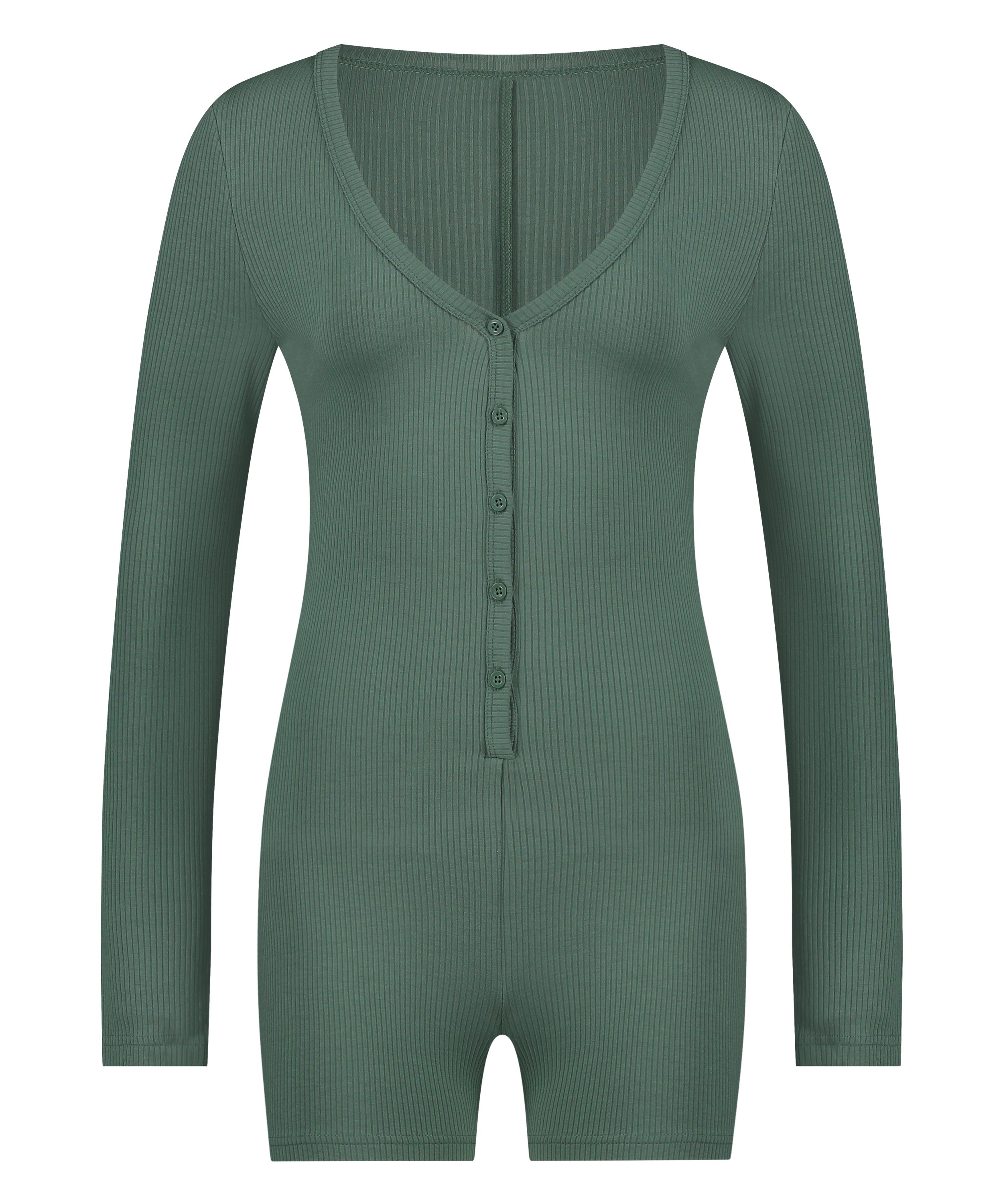 Brushed Short Onesie, Green, main