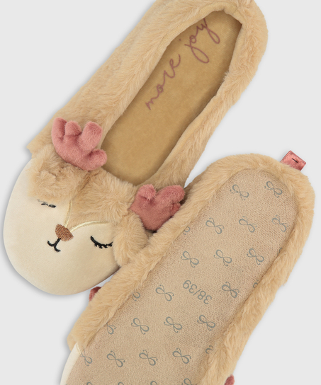 Ballerina slippers, Beige