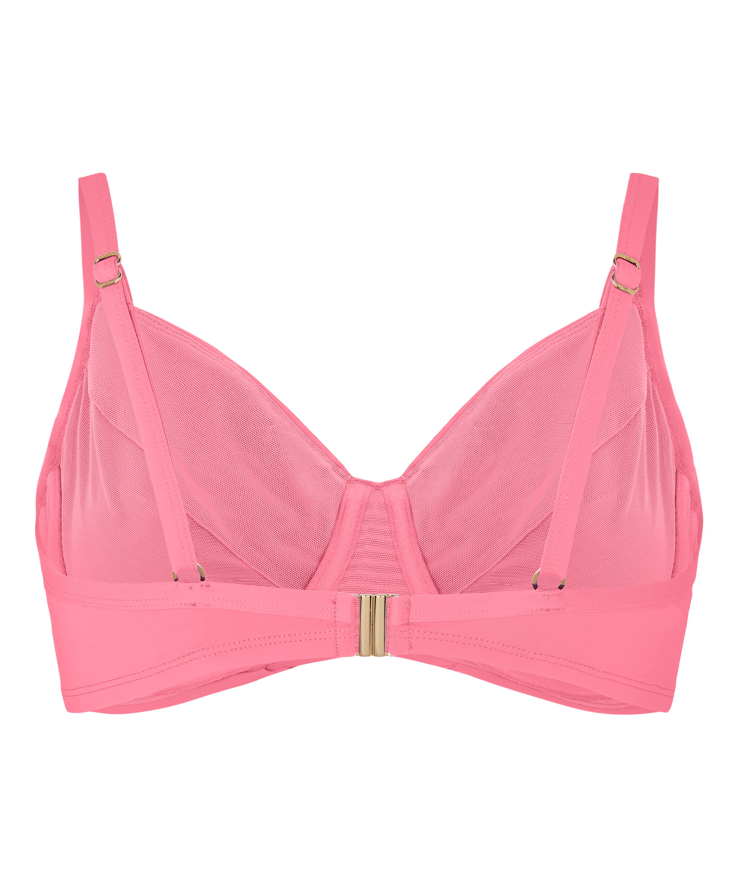 Luxe Non-Padded Underwired Bikini Top, Pink, main